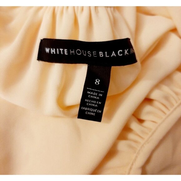 White House Black Market Women's Soft Yellow Smocked Dress Long Sleeve Size 8 - Picture 3 of 6